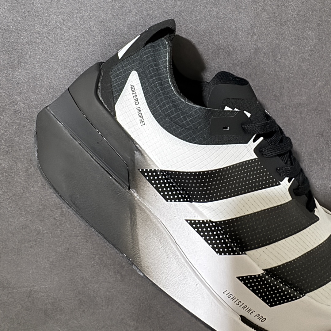 图片[7]-【公司级】Adidas Adizero Dropset Elite 阿迪达斯 舒适贴合 Hyrox 马拉松训练跑步鞋 整体采用前作的设计语言 并且对后者的细节进行升级 马拉松和长距离路跑的性能极限设计而生 货号：LA6220 尺码：36-45-选品中心