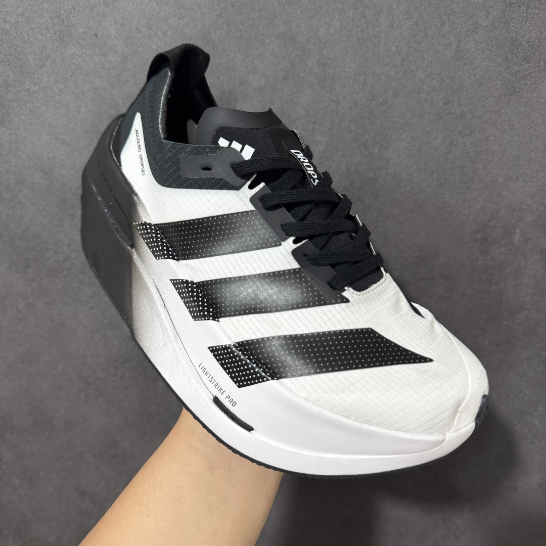 图片[3]-【公司级】Adidas Adizero Dropset Elite 阿迪达斯 舒适贴合 Hyrox 马拉松训练跑步鞋 整体采用前作的设计语言 并且对后者的细节进行升级 马拉松和长距离路跑的性能极限设计而生 货号：LA6220 尺码：36-45-选品中心