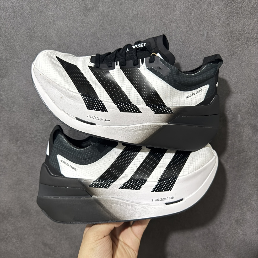 图片[5]-【公司级】Adidas Adizero Dropset Elite 阿迪达斯 舒适贴合 Hyrox 马拉松训练跑步鞋 整体采用前作的设计语言 并且对后者的细节进行升级 马拉松和长距离路跑的性能极限设计而生 货号：LA6222 尺码：36-45-选品中心