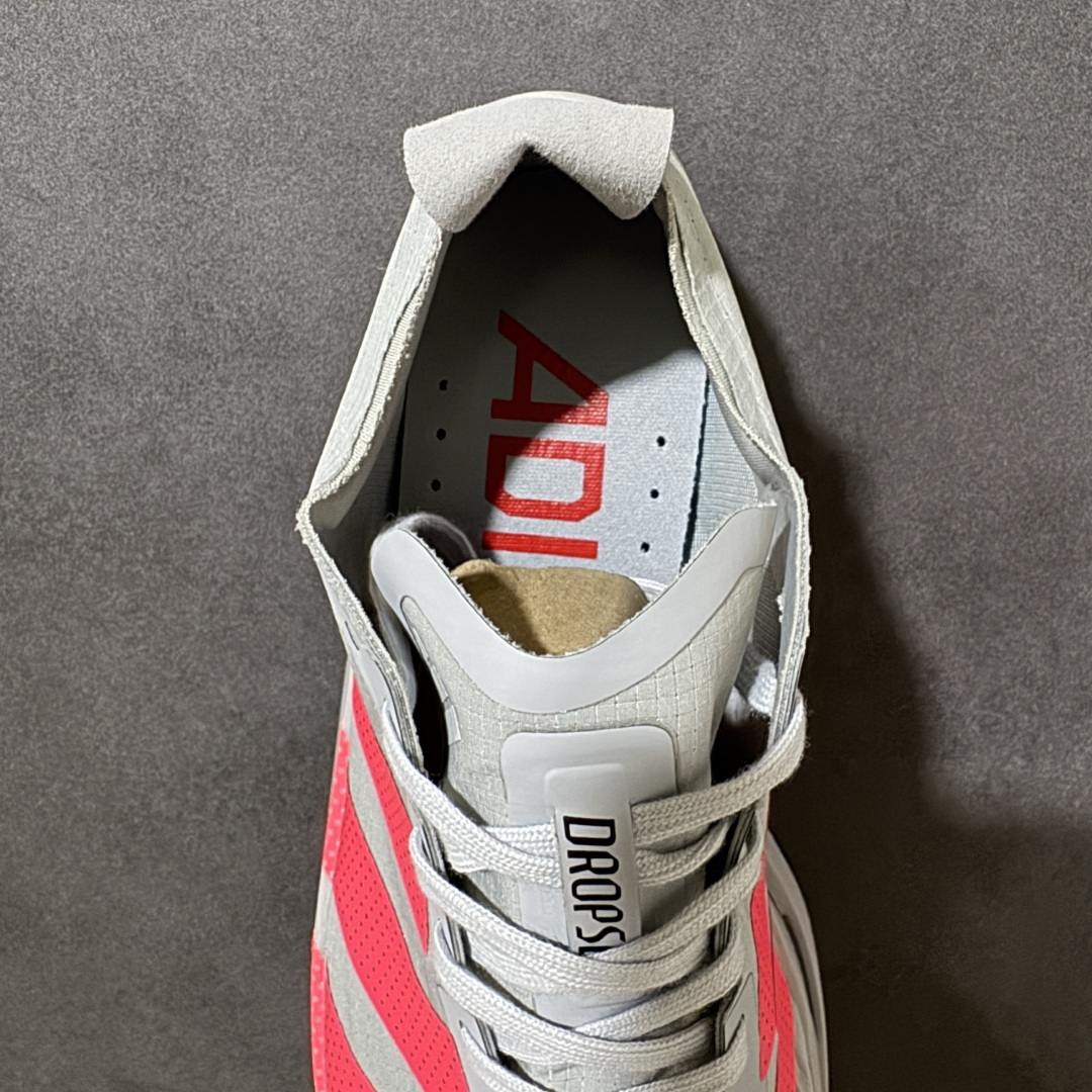 图片[6]-【公司级】Adidas Adizero Dropset Elite 阿迪达斯 舒适贴合 Hyrox 马拉松训练跑步鞋 整体采用前作的设计语言 并且对后者的细节进行升级 马拉松和长距离路跑的性能极限设计而生 货号：LA6224 尺码：36-45-选品中心