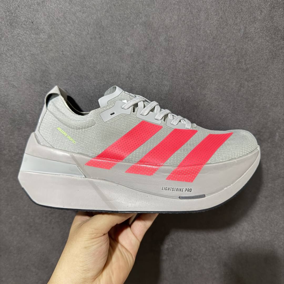【公司级】Adidas Adizero Dropset Elite 阿迪达斯 舒适贴合 Hyrox 马拉松训练跑步鞋 整体采用前作的设计语言 并且对后者的细节进行升级 马拉松和长距离路跑的性能极限设计而生 货号：LA6224 尺码：36-45-选品中心