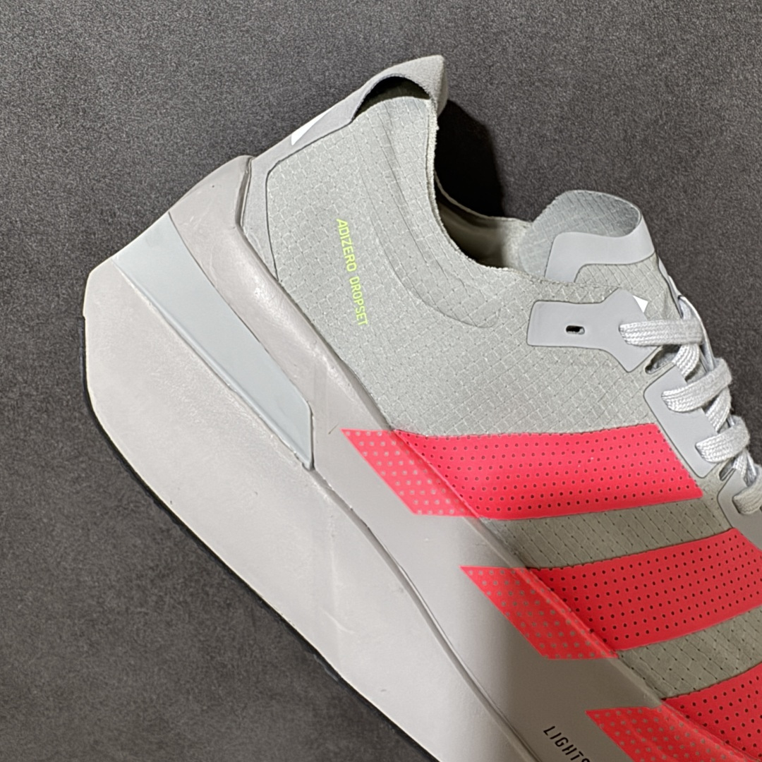 图片[7]-【公司级】Adidas Adizero Dropset Elite 阿迪达斯 舒适贴合 Hyrox 马拉松训练跑步鞋 整体采用前作的设计语言 并且对后者的细节进行升级 马拉松和长距离路跑的性能极限设计而生 货号：LA6224 尺码：36-45-选品中心