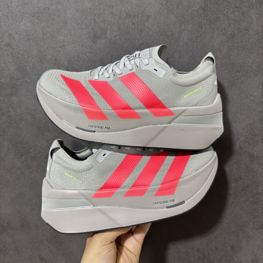 图片[4]-【公司级】Adidas Adizero Dropset Elite 阿迪达斯 舒适贴合 Hyrox 马拉松训练跑步鞋 整体采用前作的设计语言 并且对后者的细节进行升级 马拉松和长距离路跑的性能极限设计而生 货号：LA6222 尺码：36-45-选品中心