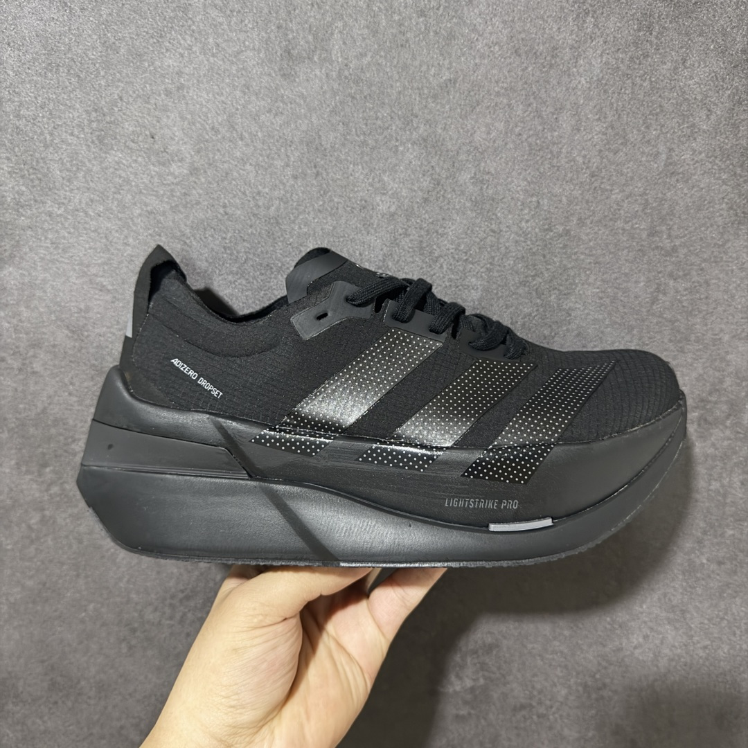 【公司级】Adidas Adizero Dropset Elite 阿迪达斯 舒适贴合 Hyrox 马拉松训练跑步鞋 整体采用前作的设计语言 并且对后者的细节进行升级 马拉松和长距离路跑的性能极限设计而生 货号：LA6221 尺码：36-45-选品中心