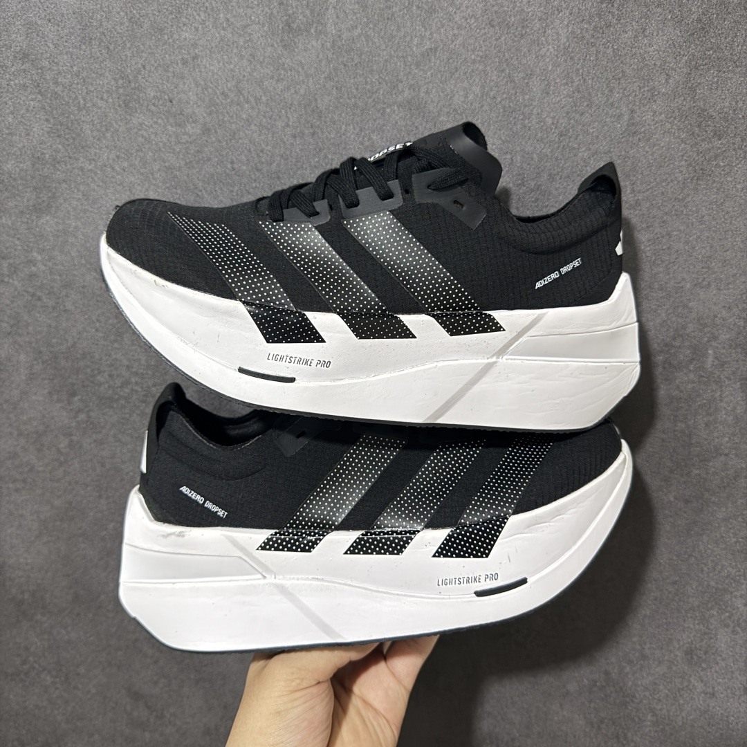 图片[2]-【公司级】Adidas Adizero Dropset Elite 阿迪达斯 舒适贴合 Hyrox 马拉松训练跑步鞋 整体采用前作的设计语言 并且对后者的细节进行升级 马拉松和长距离路跑的性能极限设计而生 货号：LA6222 尺码：36-45-选品中心
