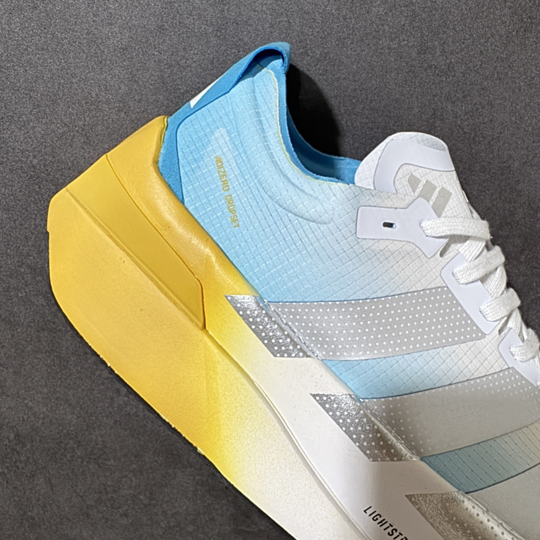 图片[7]-【公司级】Adidas Adizero Dropset Elite 阿迪达斯 舒适贴合 Hyrox 马拉松训练跑步鞋 整体采用前作的设计语言 并且对后者的细节进行升级 马拉松和长距离路跑的性能极限设计而生 货号：LA6222 尺码：36-45-选品中心
