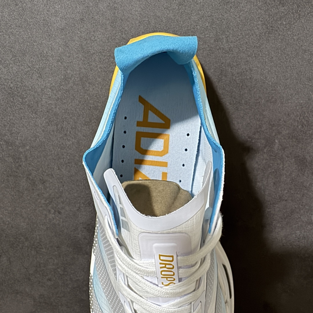 图片[6]-【公司级】Adidas Adizero Dropset Elite 阿迪达斯 舒适贴合 Hyrox 马拉松训练跑步鞋 整体采用前作的设计语言 并且对后者的细节进行升级 马拉松和长距离路跑的性能极限设计而生 货号：LA6222 尺码：36-45-选品中心