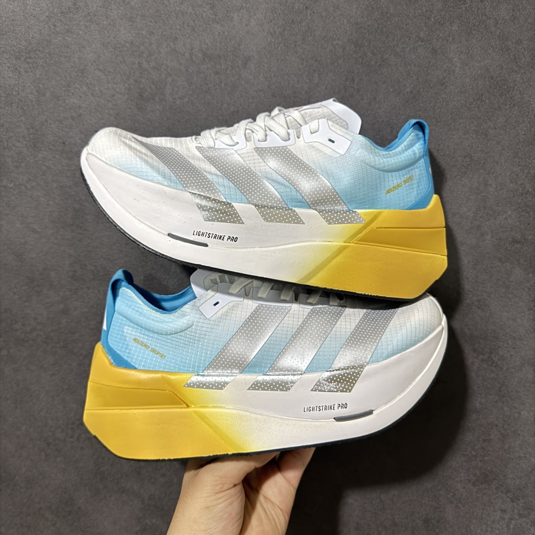 【公司级】Adidas Adizero Dropset Elite 阿迪达斯 舒适贴合 Hyrox 马拉松训练跑步鞋 整体采用前作的设计语言 并且对后者的细节进行升级 马拉松和长距离路跑的性能极限设计而生 货号：LA6222 尺码：36-45-选品中心