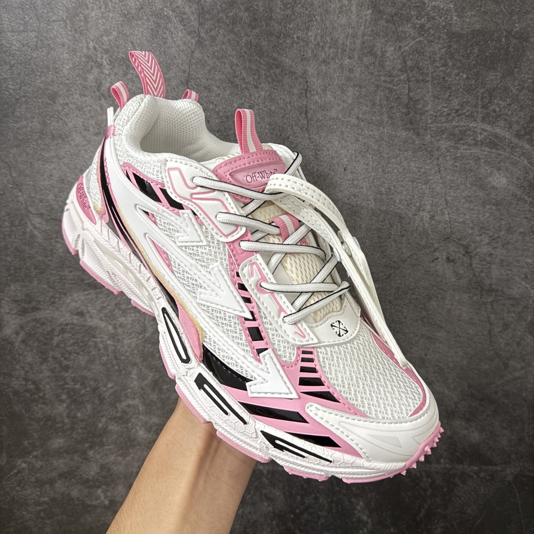 图片[3]-【OK纯原版本】OFF-WHITE OW运动鞋 春夏走秀款球鞋 所有配件均通过定做出产正品裁片 原版比例大箭头定制网眼布双拼牛皮进口机器针车 数控针距精准做工不输大牌里层为高密度透气网眼布/垫脚羊皮私模重工抓地橡胶底 后跟坡度最贴切原版鞋型脱模 厚底约4CM 原盒包装配 TPU大底 尺码：35-46-选品中心