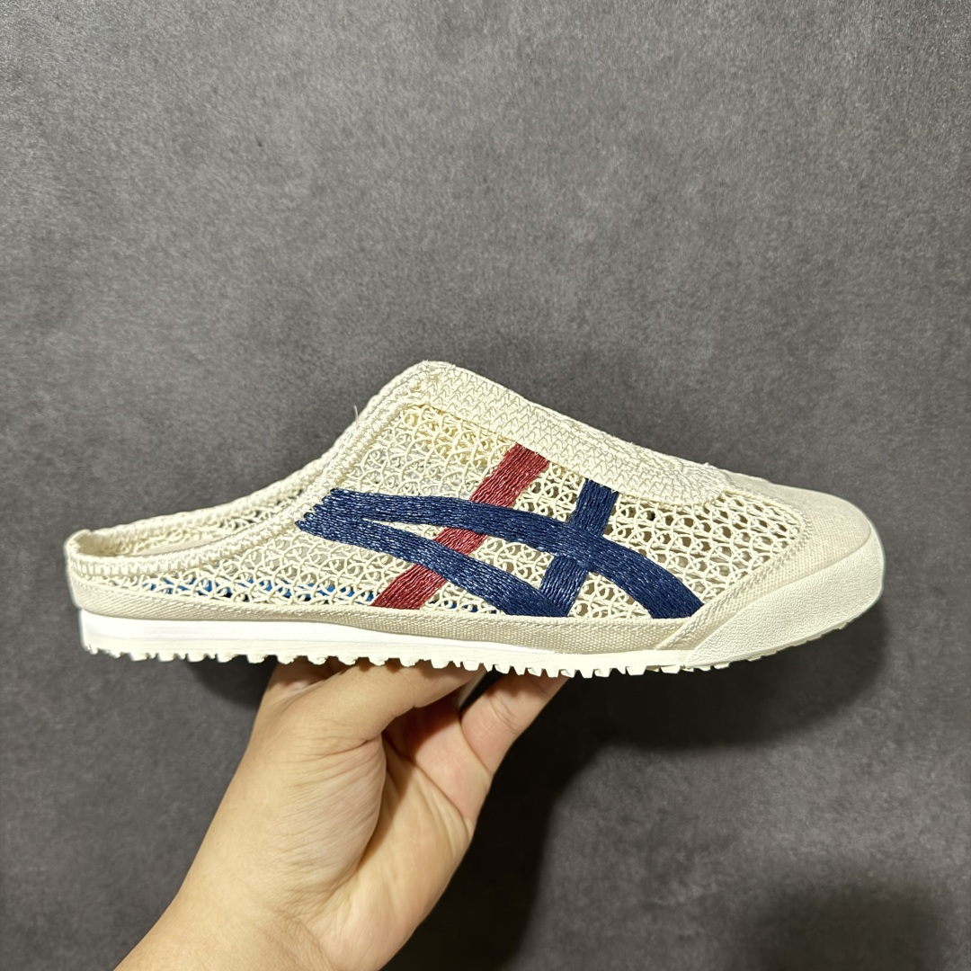 【公司级】Onitsuka Tiger鬼塚虎 MEXICO 66 GOLF 经典拼色翻盖复古 舒适柔软 低帮休闲板鞋半托 鞋舌处印有鬼塚虎特有的品牌LOGO标识从视觉上感受品牌的个性 提升品牌的认知度 柔软内里材质 穿着更加舒适 改良后的鞋底设计 更具抓地力 货号：1183C123 -100 尺码：36～45B-选品中心