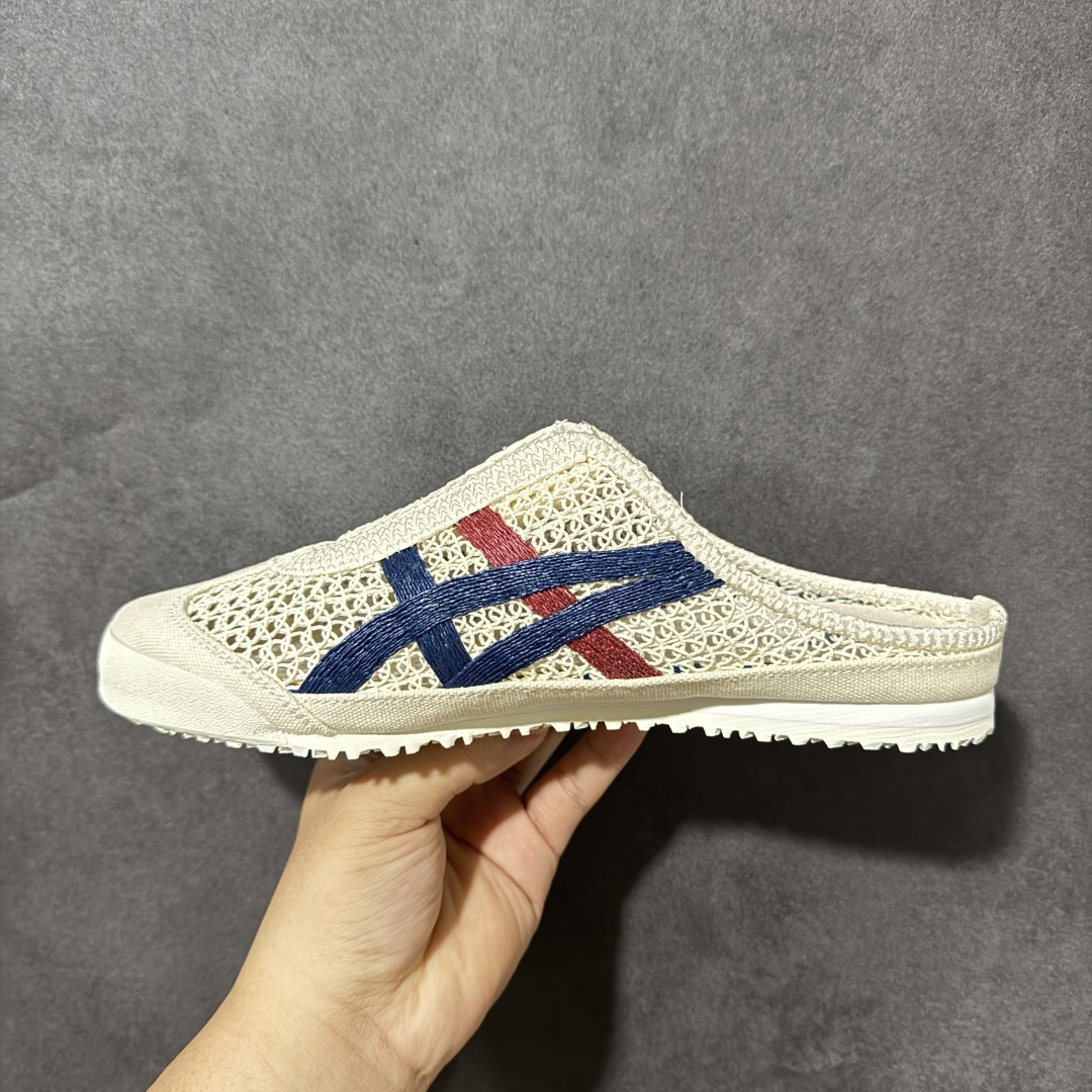 图片[2]-【公司级】Onitsuka Tiger鬼塚虎 MEXICO 66 GOLF 经典拼色翻盖复古 舒适柔软 低帮休闲板鞋半托 鞋舌处印有鬼塚虎特有的品牌LOGO标识从视觉上感受品牌的个性 提升品牌的认知度 柔软内里材质 穿着更加舒适 改良后的鞋底设计 更具抓地力 货号：1183C123 -100 尺码：36～45B-选品中心