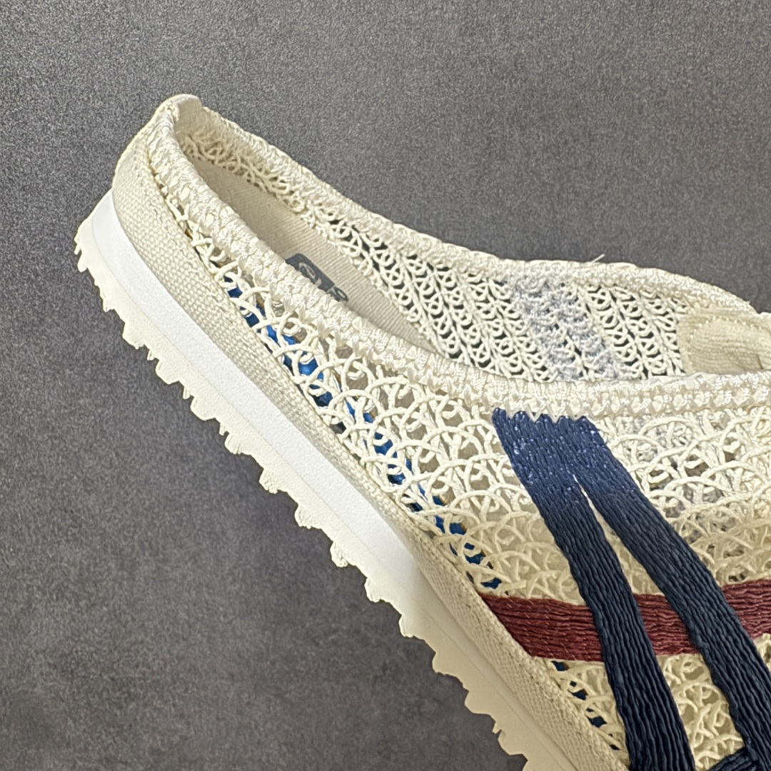 图片[7]-【公司级】Onitsuka Tiger鬼塚虎 MEXICO 66 GOLF 经典拼色翻盖复古 舒适柔软 低帮休闲板鞋半托 鞋舌处印有鬼塚虎特有的品牌LOGO标识从视觉上感受品牌的个性 提升品牌的认知度 柔软内里材质 穿着更加舒适 改良后的鞋底设计 更具抓地力 货号：1183C123 -100 尺码：36～45B-选品中心