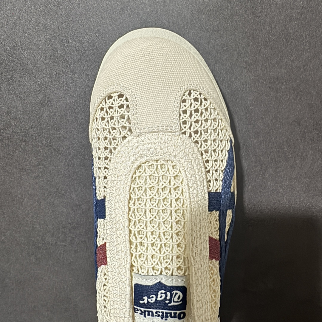 图片[5]-【公司级】Onitsuka Tiger鬼塚虎 MEXICO 66 GOLF 经典拼色翻盖复古 舒适柔软 低帮休闲板鞋半托 鞋舌处印有鬼塚虎特有的品牌LOGO标识从视觉上感受品牌的个性 提升品牌的认知度 柔软内里材质 穿着更加舒适 改良后的鞋底设计 更具抓地力 货号：1183C123 -100 尺码：36～45B-选品中心