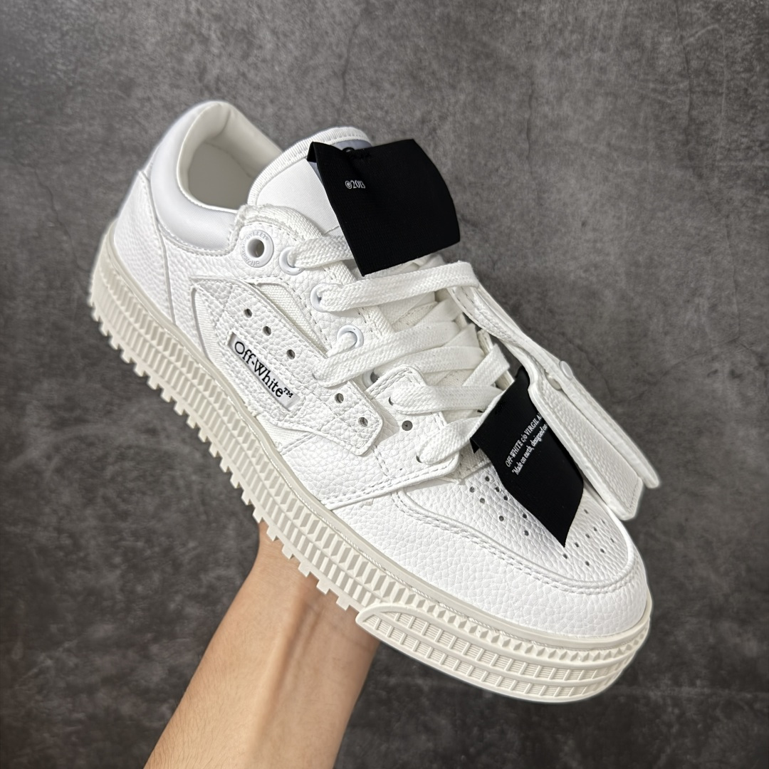 图片[3]-【纯原版】OFF-WHITE 3.0 Off Court 小牛皮 圆头系带 低帮休闲休闲鞋 标签的独特风格上脚就是焦点 外观很有设计感，个性独特，辨识度拉满 尺码：36 37 38 39 40 41 42 43 44 45 46 47-选品中心