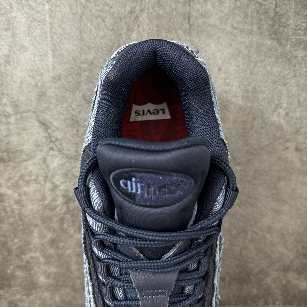 图片[8]-【GX纯原】Levi\’s x NK Air Max 95 舒适耐磨 低帮跑步鞋 男女同款 李维斯联名蓝牛仔 HM4743-400 外贸顶级专供 区别先行版 全部配色原鞋原尺码开发生产 极致还原 全部原厂材料一比一打造 一眼ZP既视感 欢迎对比市场版本 尺码：40 40.5 41 42 42.5 43 44 44.5 45 46 46.5 47.5 48 48.5-选品中心