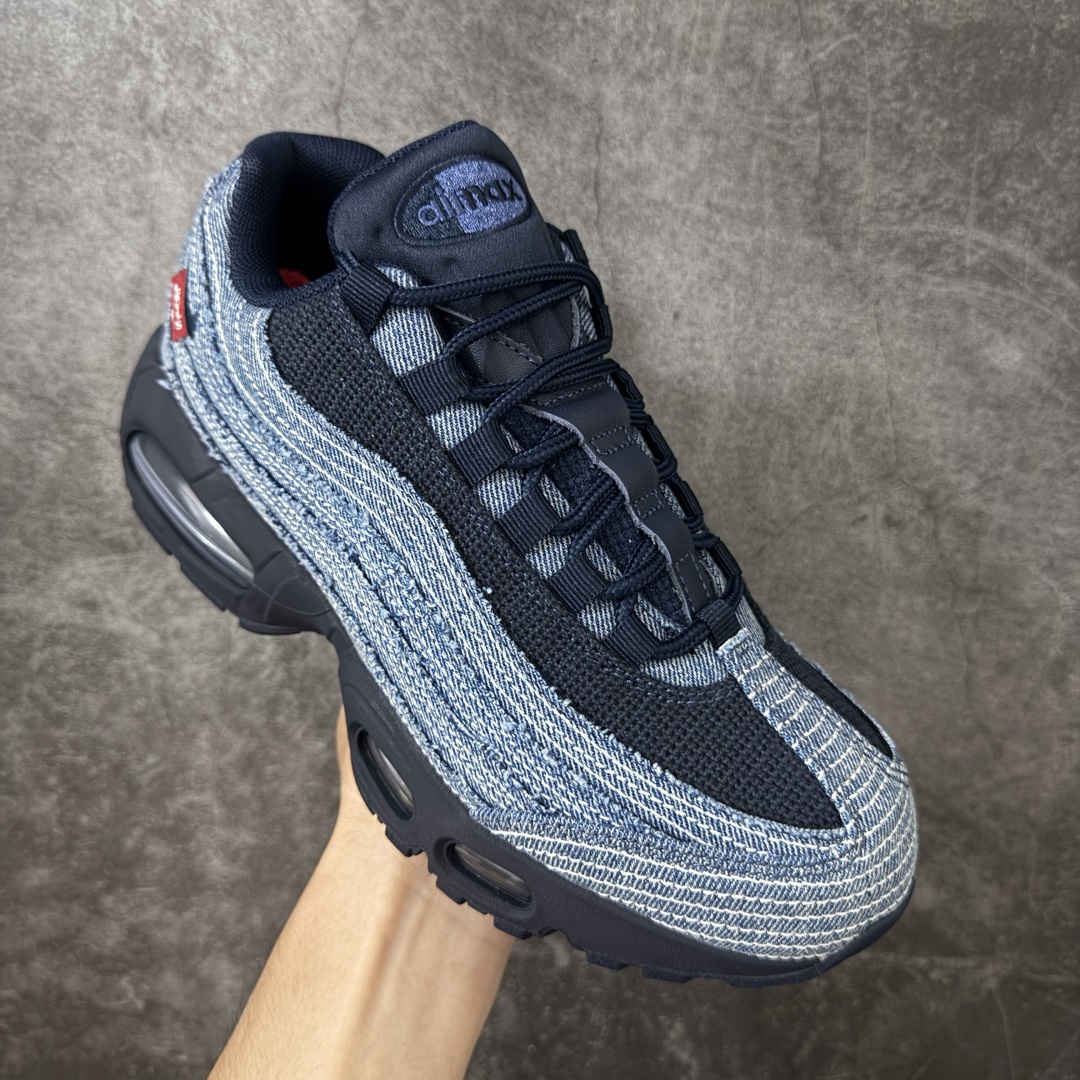图片[3]-【GX纯原】Levi\’s x NK Air Max 95 舒适耐磨 低帮跑步鞋 男女同款 李维斯联名蓝牛仔 HM4743-400 外贸顶级专供 区别先行版 全部配色原鞋原尺码开发生产 极致还原 全部原厂材料一比一打造 一眼ZP既视感 欢迎对比市场版本 尺码：40 40.5 41 42 42.5 43 44 44.5 45 46 46.5 47.5 48 48.5-选品中心
