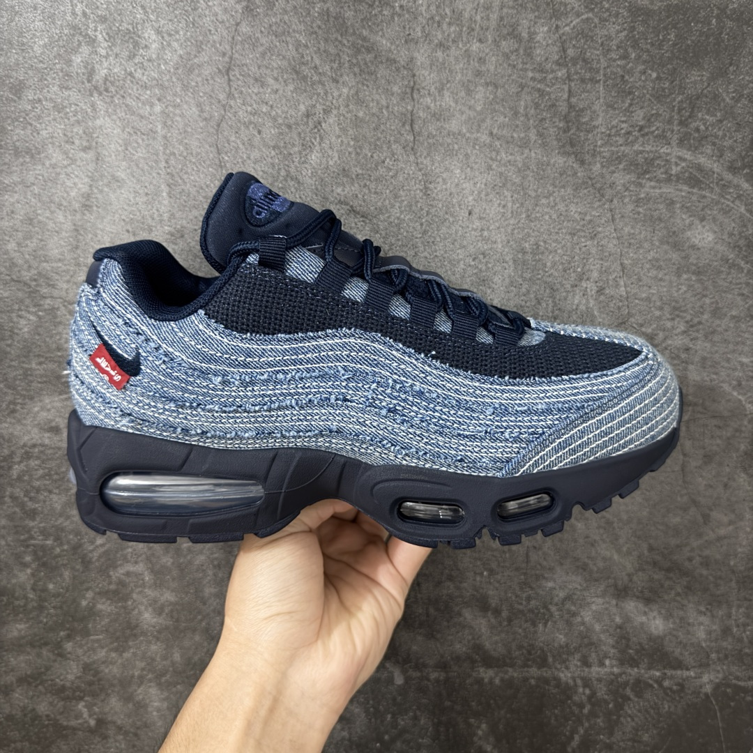 【GX纯原】Levi\'s x NK Air Max 95 舒适耐磨 低帮跑步鞋 男女同款 李维斯联名蓝牛仔 HM4743-400 外贸顶级专供 区别先行版 全部配色原鞋原尺码开发生产 极致还原 全部原厂材料一比一打造 一眼ZP既视感 欢迎对比市场版本 尺码：40 40.5 41 42 42.5 43 44 44.5 45 46 46.5 47.5 48 48.5-选品中心
