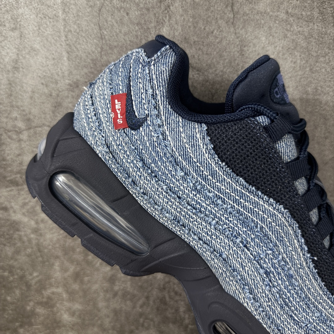 图片[7]-【GX纯原】Levi\’s x NK Air Max 95 舒适耐磨 低帮跑步鞋 男女同款 李维斯联名蓝牛仔 HM4743-400 外贸顶级专供 区别先行版 全部配色原鞋原尺码开发生产 极致还原 全部原厂材料一比一打造 一眼ZP既视感 欢迎对比市场版本 尺码：40 40.5 41 42 42.5 43 44 44.5 45 46 46.5 47.5 48 48.5-选品中心