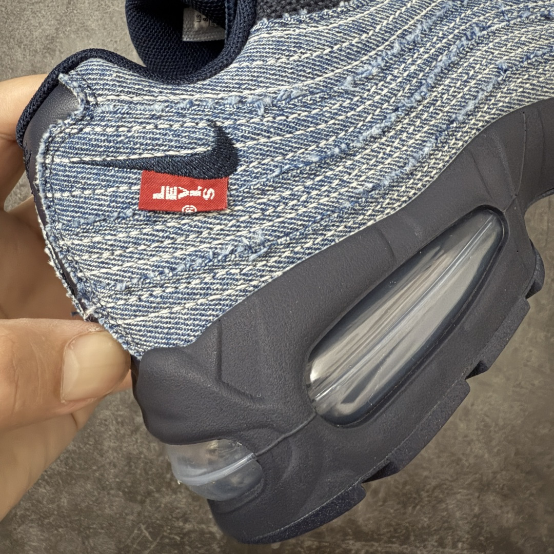 图片[3]-【GX纯原】Levi\’s x NK Air Max 95 舒适耐磨 低帮跑步鞋 男女同款 李维斯联名蓝牛仔 HM4743-400 外贸顶级专供 区别先行版 全部配色原鞋原尺码开发生产 极致还原 全部原厂材料一比一打造 一眼ZP既视感 欢迎对比市场版本 尺码：40 40.5 41 42 42.5 43 44 44.5 45 46 46.5 47.5 48 48.5-选品中心