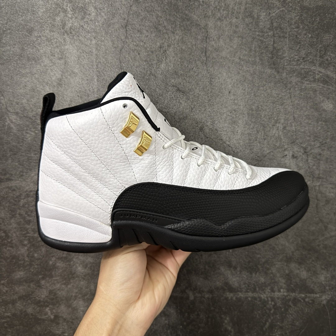 【原厂版】Air Jordan AJ12 Retro 潮流 中帮 复古篮球鞋 黑白金扣 CT8013-117 原楦原纸板开发 原汁原味12代鞋型 进口原厂皮料 超软荔枝皮 质感满分 原厂碳板 原装材料 原厂定制金属扣 原厂电绣 支持与公司货全方位对比 只服务于5%懂鞋的高端客户 发国外可支持各种retail商店充正寄售 尺码：40 40.5 41 42 42.5 43 44 44.5 45 45.5 46 47.5-选品中心