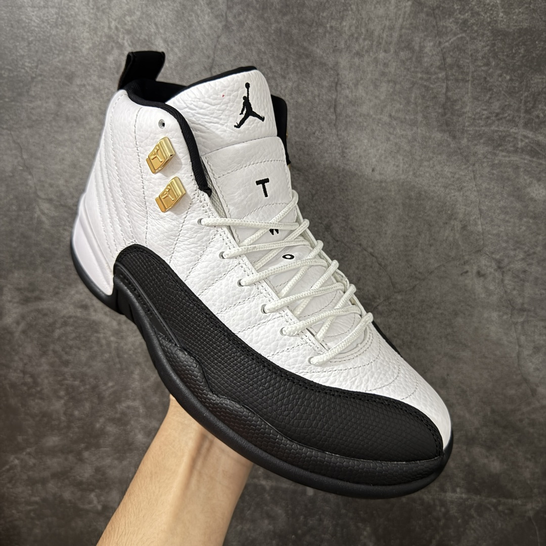 图片[3]-【原厂版】Air Jordan AJ12 Retro 潮流 中帮 复古篮球鞋 黑白金扣 CT8013-117 原楦原纸板开发 原汁原味12代鞋型 进口原厂皮料 超软荔枝皮 质感满分 原厂碳板 原装材料 原厂定制金属扣 原厂电绣 支持与公司货全方位对比 只服务于5%懂鞋的高端客户 发国外可支持各种retail商店充正寄售 尺码：40 40.5 41 42 42.5 43 44 44.5 45 45.5 46 47.5-选品中心