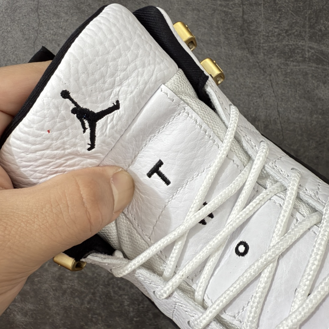 图片[5]-【原厂版】Air Jordan AJ12 Retro 潮流 中帮 复古篮球鞋 黑白金扣 CT8013-117 原楦原纸板开发 原汁原味12代鞋型 进口原厂皮料 超软荔枝皮 质感满分 原厂碳板 原装材料 原厂定制金属扣 原厂电绣 支持与公司货全方位对比 只服务于5%懂鞋的高端客户 发国外可支持各种retail商店充正寄售 尺码：40 40.5 41 42 42.5 43 44 44.5 45 45.5 46 47.5-选品中心