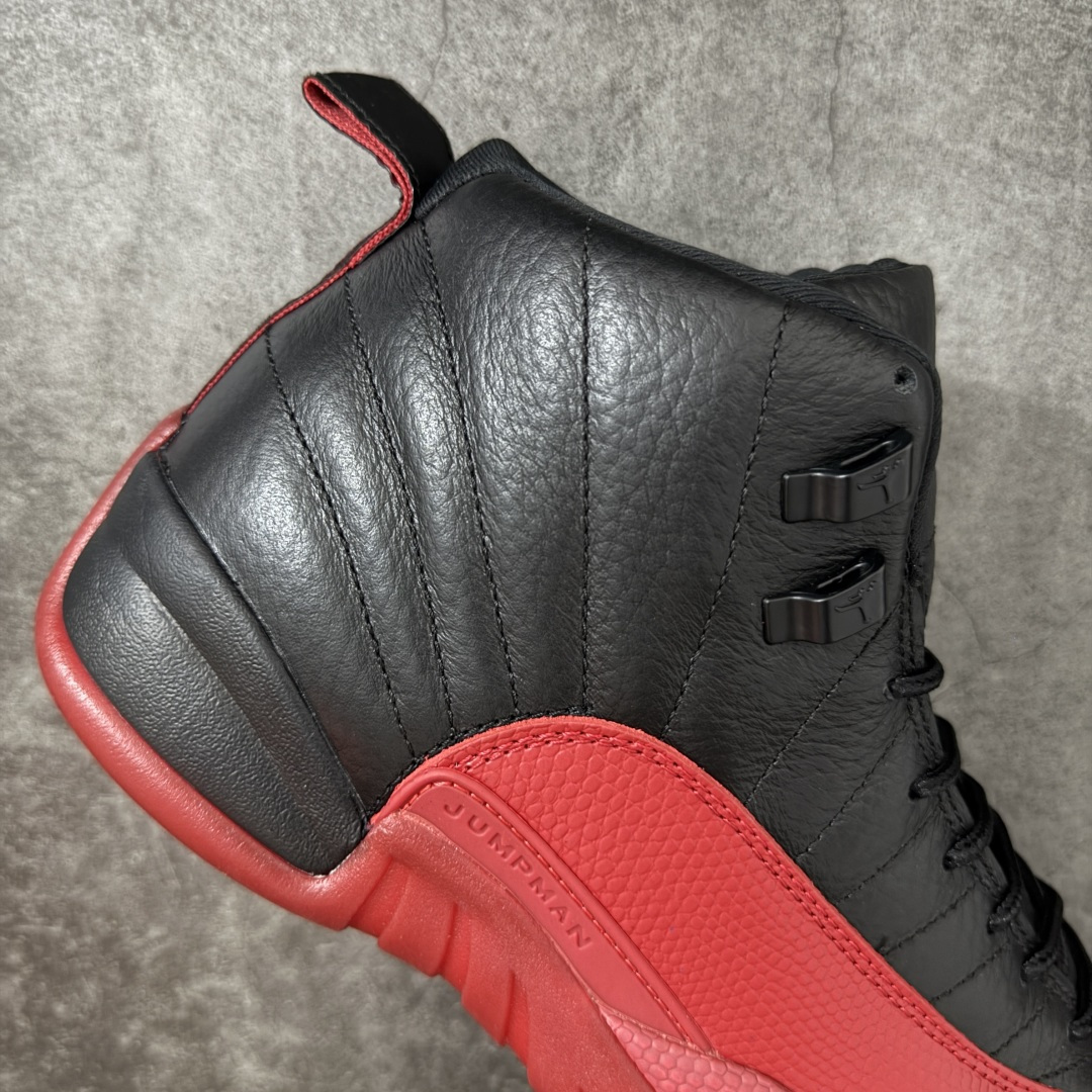 图片[7]-【原厂版】Air Jordan AJ12 Retro 潮流 中帮 复古篮球鞋 黑红 CT8013-002 原楦原纸板开发 原汁原味12代鞋型 进口原厂皮料 超软荔枝皮 质感满分 原厂碳板 原装材料 原厂定制金属扣 原厂电绣 支持与公司货全方位对比 只服务于5%懂鞋的高端客户 发国外可支持各种retail商店充正寄售 尺码：40 40.5 41 42 42.5 43 44 44.5 45 45.5 46 47.5-选品中心