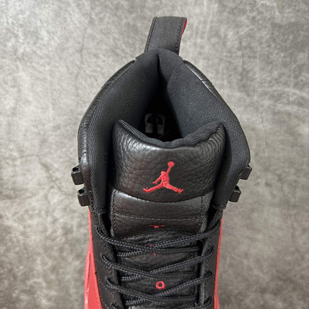 图片[8]-【原厂版】Air Jordan AJ12 Retro 潮流 中帮 复古篮球鞋 黑红 CT8013-002 原楦原纸板开发 原汁原味12代鞋型 进口原厂皮料 超软荔枝皮 质感满分 原厂碳板 原装材料 原厂定制金属扣 原厂电绣 支持与公司货全方位对比 只服务于5%懂鞋的高端客户 发国外可支持各种retail商店充正寄售 尺码：40 40.5 41 42 42.5 43 44 44.5 45 45.5 46 47.5-选品中心