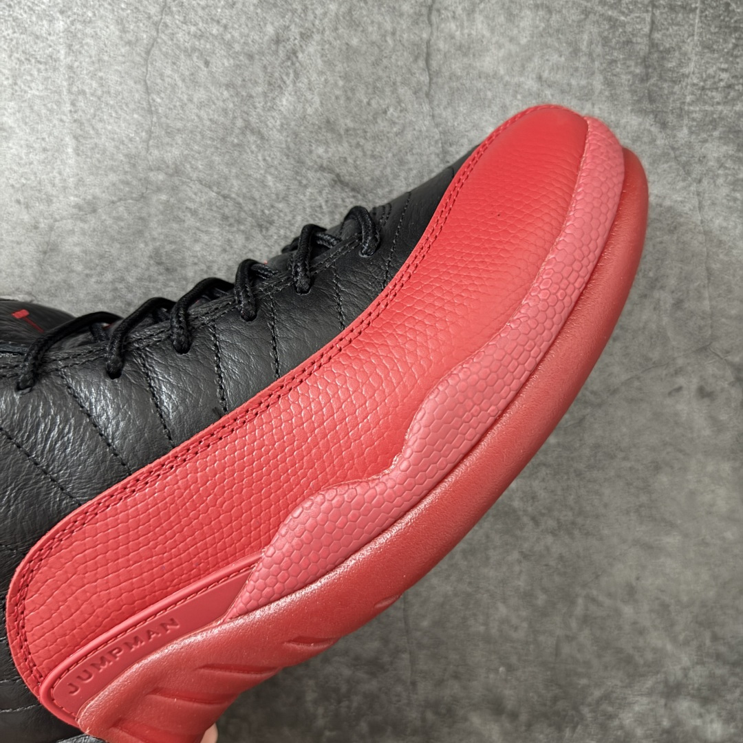 图片[6]-【原厂版】Air Jordan AJ12 Retro 潮流 中帮 复古篮球鞋 黑红 CT8013-002 原楦原纸板开发 原汁原味12代鞋型 进口原厂皮料 超软荔枝皮 质感满分 原厂碳板 原装材料 原厂定制金属扣 原厂电绣 支持与公司货全方位对比 只服务于5%懂鞋的高端客户 发国外可支持各种retail商店充正寄售 尺码：40 40.5 41 42 42.5 43 44 44.5 45 45.5 46 47.5-选品中心