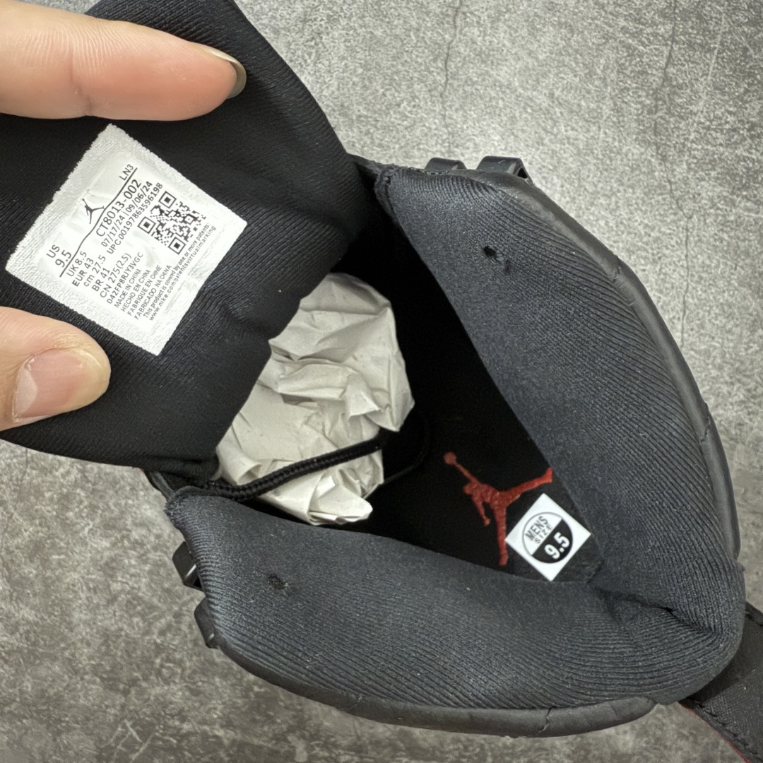 图片[6]-【原厂版】Air Jordan AJ12 Retro 潮流 中帮 复古篮球鞋 黑红 CT8013-002 原楦原纸板开发 原汁原味12代鞋型 进口原厂皮料 超软荔枝皮 质感满分 原厂碳板 原装材料 原厂定制金属扣 原厂电绣 支持与公司货全方位对比 只服务于5%懂鞋的高端客户 发国外可支持各种retail商店充正寄售 尺码：40 40.5 41 42 42.5 43 44 44.5 45 45.5 46 47.5-选品中心