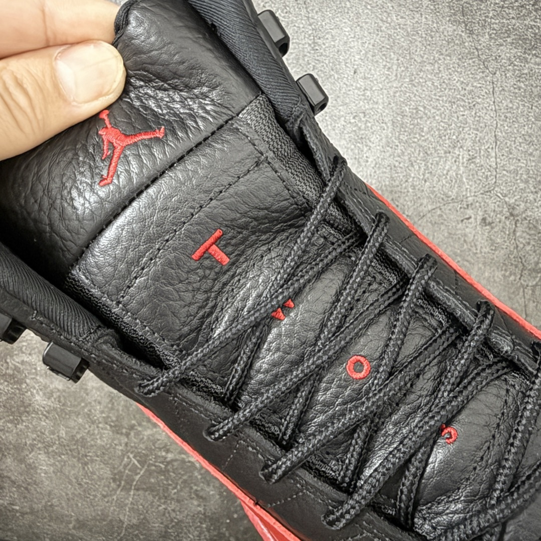 图片[5]-【原厂版】Air Jordan AJ12 Retro 潮流 中帮 复古篮球鞋 黑红 CT8013-002 原楦原纸板开发 原汁原味12代鞋型 进口原厂皮料 超软荔枝皮 质感满分 原厂碳板 原装材料 原厂定制金属扣 原厂电绣 支持与公司货全方位对比 只服务于5%懂鞋的高端客户 发国外可支持各种retail商店充正寄售 尺码：40 40.5 41 42 42.5 43 44 44.5 45 45.5 46 47.5-选品中心