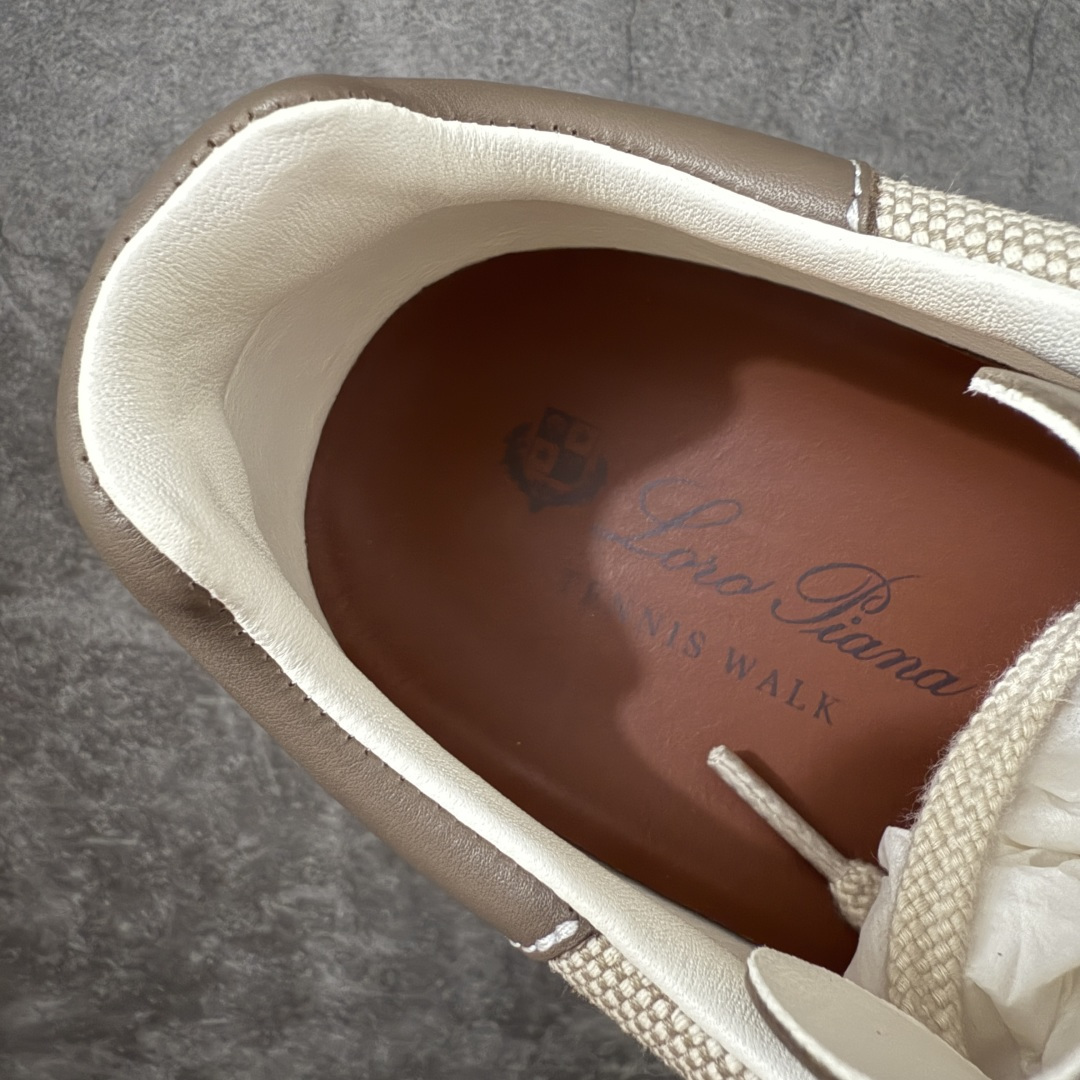 图片[7]-【佛山超A版】Loro Piana LP Tennis Walk Low 生活系列低帮复古百搭德训风休闲运动板鞋 意大利顶级奢侈品牌·诺悠翩雅 这款新款绒面革网球鞋采用超低帮设计 适合全年穿着 并具有防水性能 包边鞋底营造轻松迷人的色彩组合 将功能性与低调个性风格和谐融合 打造都市着装的理想鞋履选择 鞋跟处饰以Kummel色嵌片 柔软小牛皮鞋舌 压印LP徽标 棉质鞋带材质 鞋面：牛剖层绒面革 鞋底：橡胶 衬里：牛皮革 尺码：35 36 37 38 39 40 41 42 43 44 45-选品中心