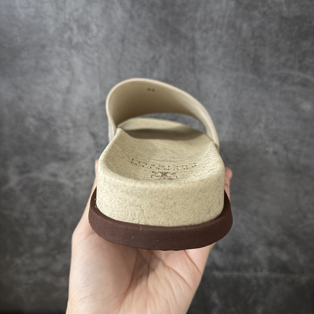 图片[4]-【海淘专柜版】顶奢老钱品牌 Brunello Cucinelli 26S 布鲁内洛.库奇内利 BC 绒面革一字拖鞋 该品牌是来自意大利的世界顶级老钱奢侈品牌 原版开发打造 私模组合大底 高端零售海淘代购专供品质 尺码：39 40 41 42 43 44 45 46-选品中心
