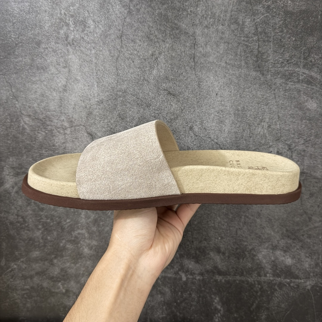 图片[2]-【海淘专柜版】顶奢老钱品牌 Brunello Cucinelli 26S 布鲁内洛.库奇内利 BC 绒面革一字拖鞋 该品牌是来自意大利的世界顶级老钱奢侈品牌 原版开发打造 私模组合大底 高端零售海淘代购专供品质 尺码：39 40 41 42 43 44 45 46-选品中心