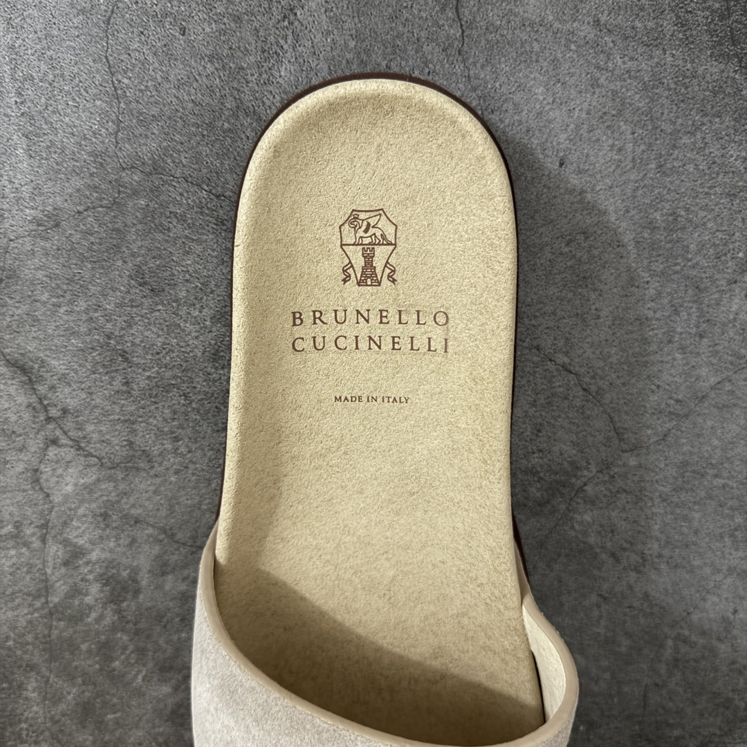 图片[8]-【海淘专柜版】顶奢老钱品牌 Brunello Cucinelli 26S 布鲁内洛.库奇内利 BC 绒面革一字拖鞋 该品牌是来自意大利的世界顶级老钱奢侈品牌 原版开发打造 私模组合大底 高端零售海淘代购专供品质 尺码：39 40 41 42 43 44 45 46-选品中心
