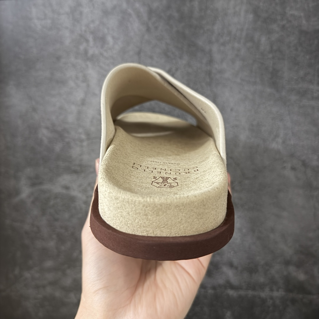 图片[4]-【海淘专柜版】顶奢老钱品牌 Brunello Cucinelli 26S 布鲁内洛.库奇内利 BC 绒面革一字拖鞋 该品牌是来自意大利的世界顶级老钱奢侈品牌 原版开发打造 私模组合大底 高端零售海淘代购专供品质 尺码：39 40 41 42 43 44 45 46-选品中心