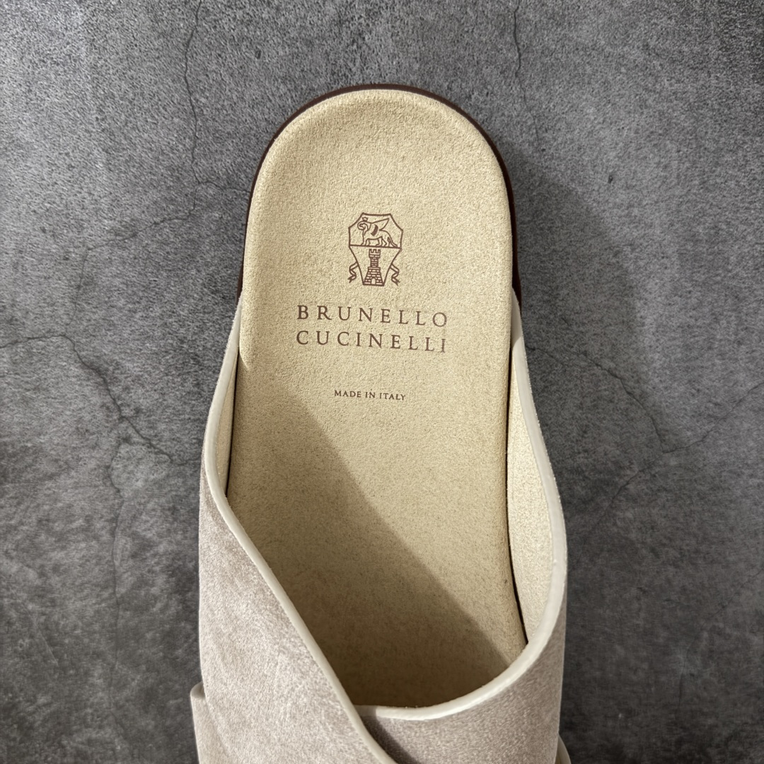 图片[8]-【海淘专柜版】顶奢老钱品牌 Brunello Cucinelli 26S 布鲁内洛.库奇内利 BC 绒面革一字拖鞋 该品牌是来自意大利的世界顶级老钱奢侈品牌 原版开发打造 私模组合大底 高端零售海淘代购专供品质 尺码：39 40 41 42 43 44 45 46-选品中心