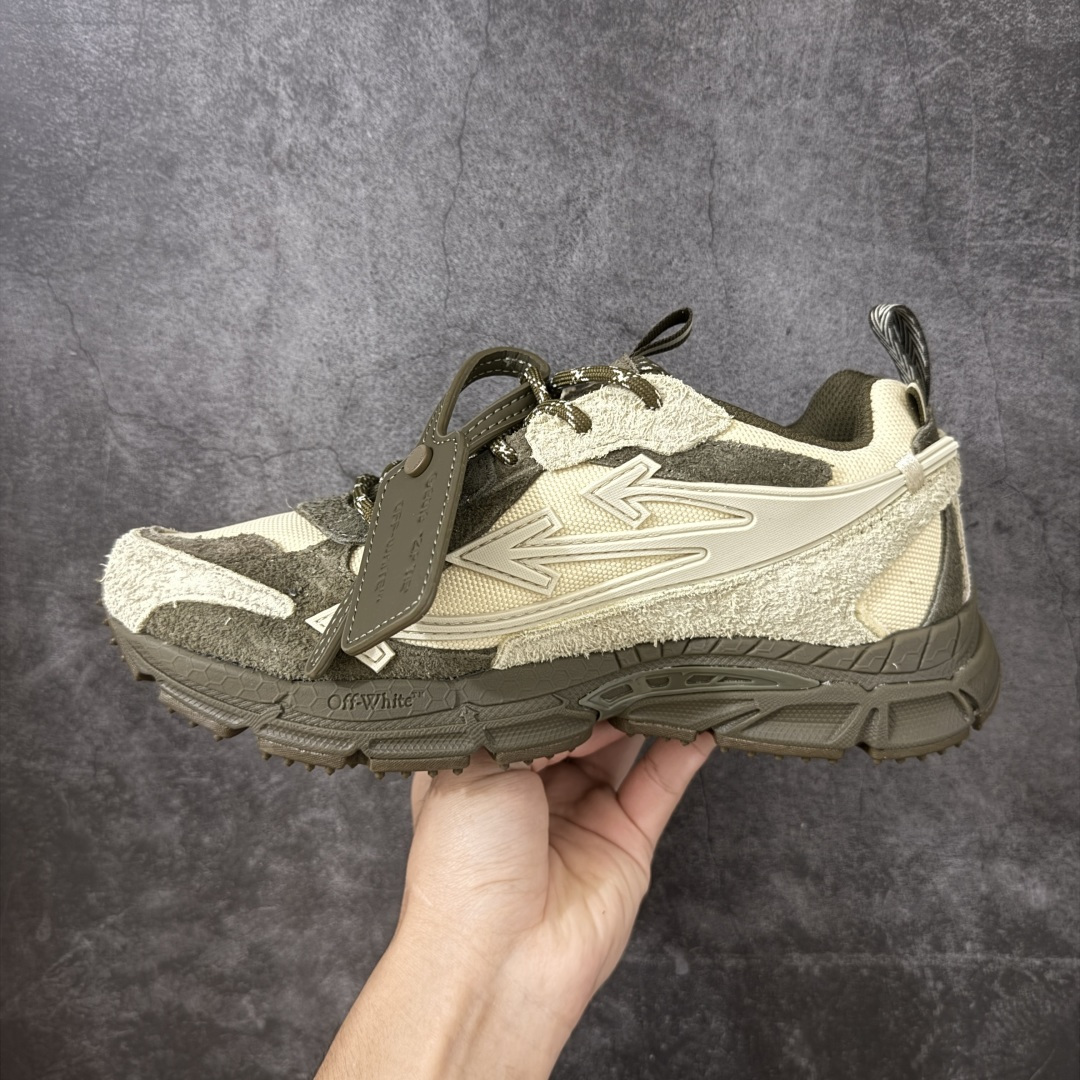 图片[2]-【OK纯原版本】OFF-WHITE OW运动鞋 春夏走秀款球鞋 所有配件均通过定做出产正品裁片 原版比例大箭头定制网眼布双拼牛皮进口机器针车 数控针距精准做工不输大牌里层为高密度透气网眼布/垫脚羊皮私模重工抓地橡胶底 后跟坡度最贴切原版鞋型脱模 厚底约4CM 原盒包装配 TPU大底 尺码：35-46-选品中心