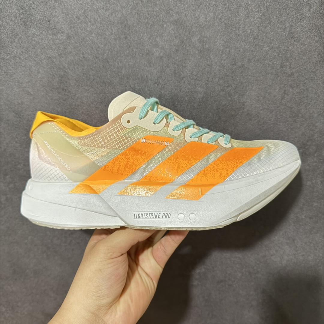 【公司级】Adidas Adizero Adios Pro 4 M马拉松飞线贾卡轻质透气休闲运动跑步鞋 采用双层透气网纱 Flywire动态飞线绑缚鞋面材质 内置Zoom小气垫装置 货号:JR1241 尺码:36 36.5 37 38 38.5 39 40 40.5 41 42 42.5 43 44 45 46-选品中心