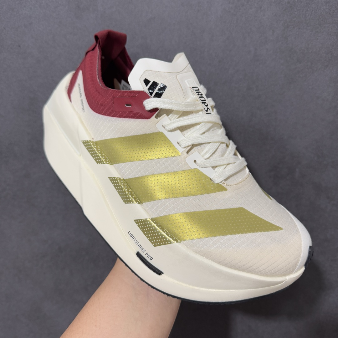 图片[3]-【公司级】Adidas Adizero Dropset Elite 阿迪达斯 舒适贴合 Hyrox 马拉松训练跑步鞋 整体采用前作的设计语言 并且对后者的细节进行升级 马拉松和长距离路跑的性能极限设计而生 货号：LA6216 尺码：40-45-选品中心