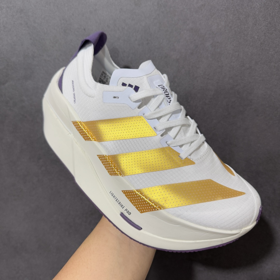 图片[3]-【公司级】Adidas Adizero Dropset Elite 阿迪达斯 舒适贴合 Hyrox 马拉松训练跑步鞋 整体采用前作的设计语言 并且对后者的细节进行升级 马拉松和长距离路跑的性能极限设计而生 货号：LA6229 尺码：36-40-选品中心