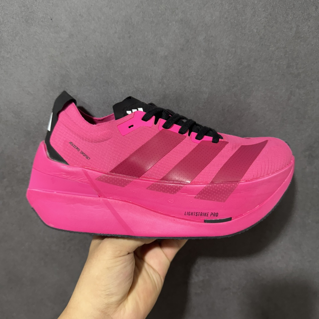 【公司级】Adidas Adizero Dropset Elite 阿迪达斯 舒适贴合 Hyrox 马拉松训练跑步鞋 整体采用前作的设计语言 并且对后者的细节进行升级 马拉松和长距离路跑的性能极限设计而生 货号：LA6228 尺码：36-40-选品中心