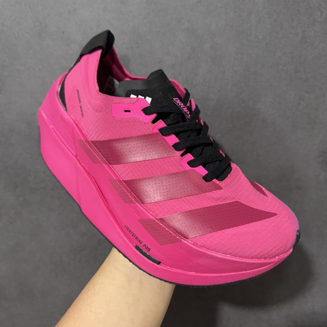 图片[3]-【公司级】Adidas Adizero Dropset Elite 阿迪达斯 舒适贴合 Hyrox 马拉松训练跑步鞋 整体采用前作的设计语言 并且对后者的细节进行升级 马拉松和长距离路跑的性能极限设计而生 货号：LA6228 尺码：36-40-选品中心