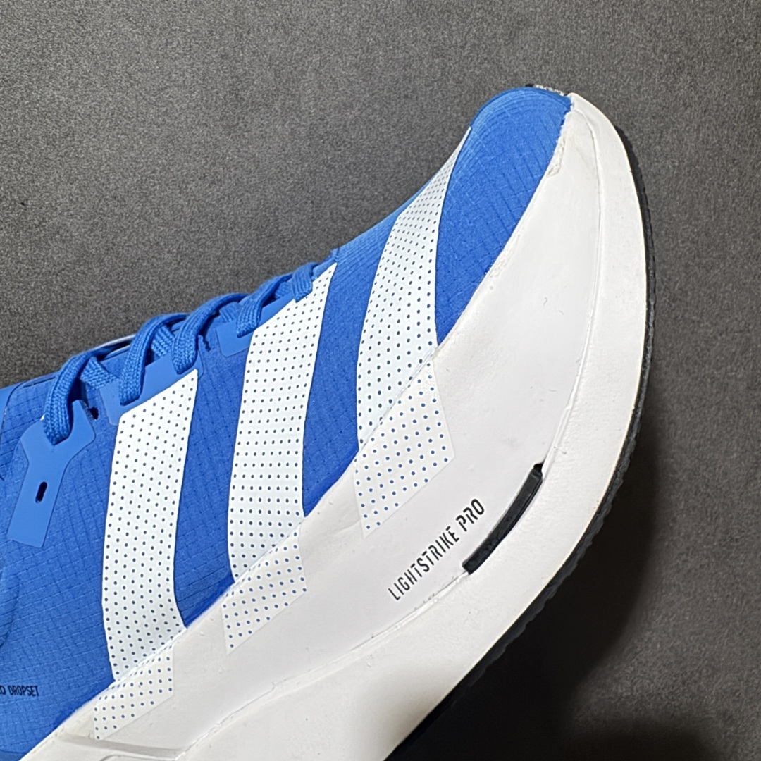 图片[8]-【公司级】Adidas Adizero Dropset Elite 阿迪达斯 舒适贴合 Hyrox 马拉松训练跑步鞋 整体采用前作的设计语言 并且对后者的细节进行升级 马拉松和长距离路跑的性能极限设计而生 货号：LA6225 尺码：36-45-选品中心