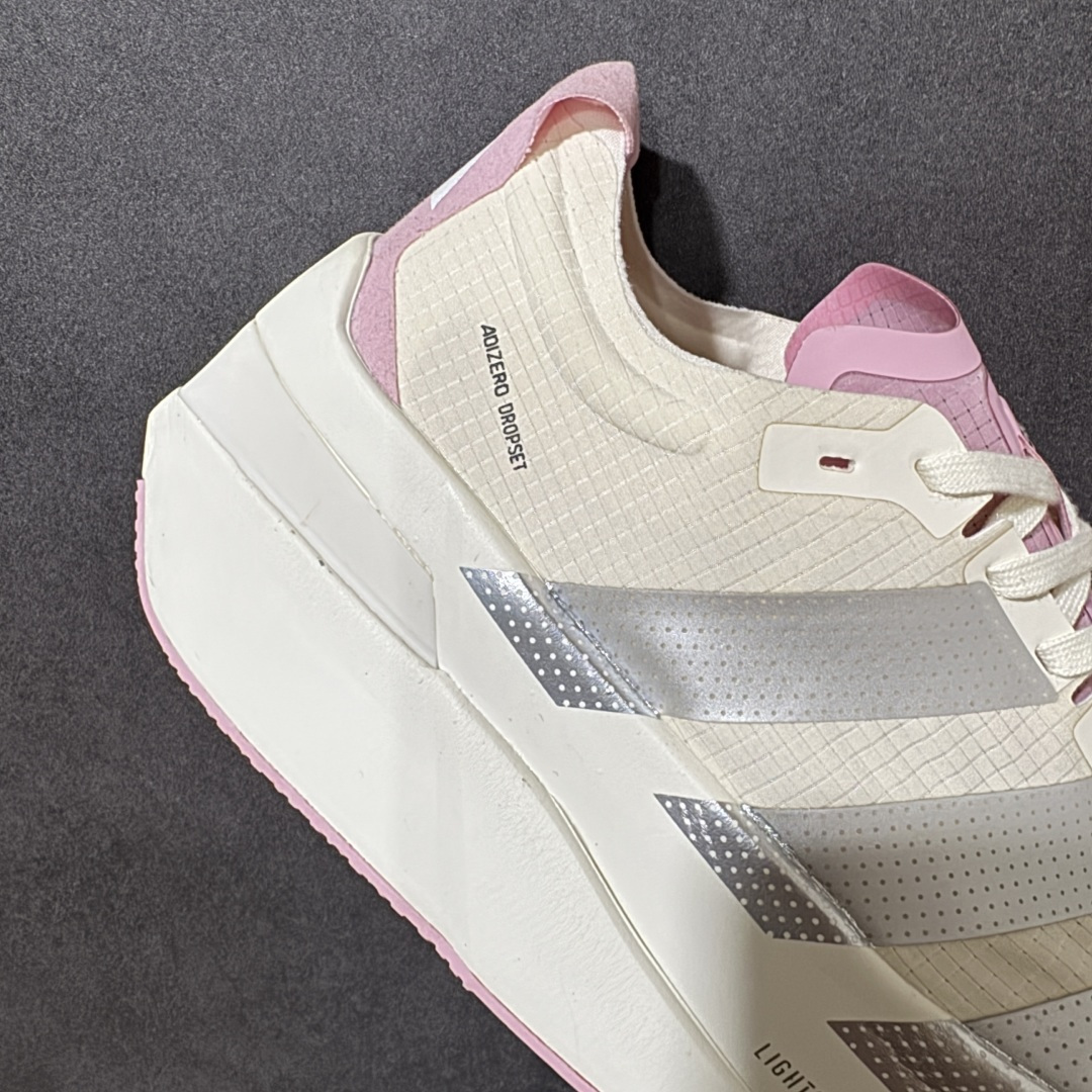 图片[7]-【公司级】Adidas Adizero Dropset Elite 阿迪达斯 舒适贴合 Hyrox 马拉松训练跑步鞋 整体采用前作的设计语言 并且对后者的细节进行升级 马拉松和长距离路跑的性能极限设计而生 货号：LA6227 尺码：36-40-选品中心