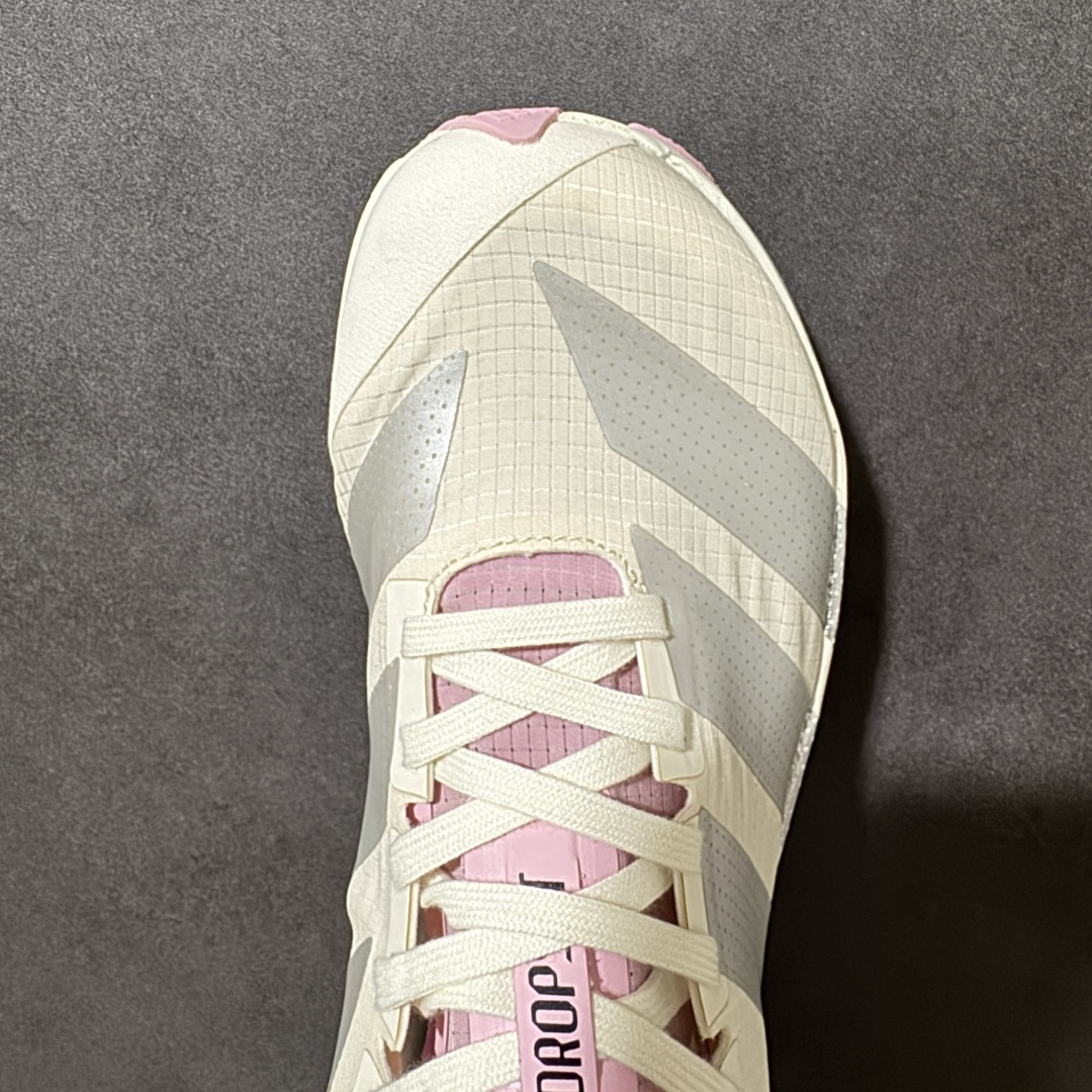 图片[5]-【公司级】Adidas Adizero Dropset Elite 阿迪达斯 舒适贴合 Hyrox 马拉松训练跑步鞋 整体采用前作的设计语言 并且对后者的细节进行升级 马拉松和长距离路跑的性能极限设计而生 货号：LA6227 尺码：36-40-选品中心