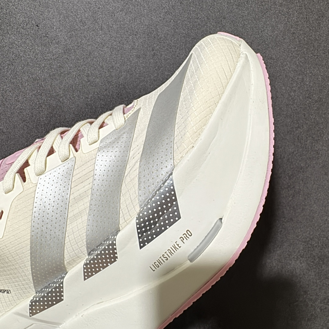 图片[8]-【公司级】Adidas Adizero Dropset Elite 阿迪达斯 舒适贴合 Hyrox 马拉松训练跑步鞋 整体采用前作的设计语言 并且对后者的细节进行升级 马拉松和长距离路跑的性能极限设计而生 货号：LA6227 尺码：36-40-选品中心