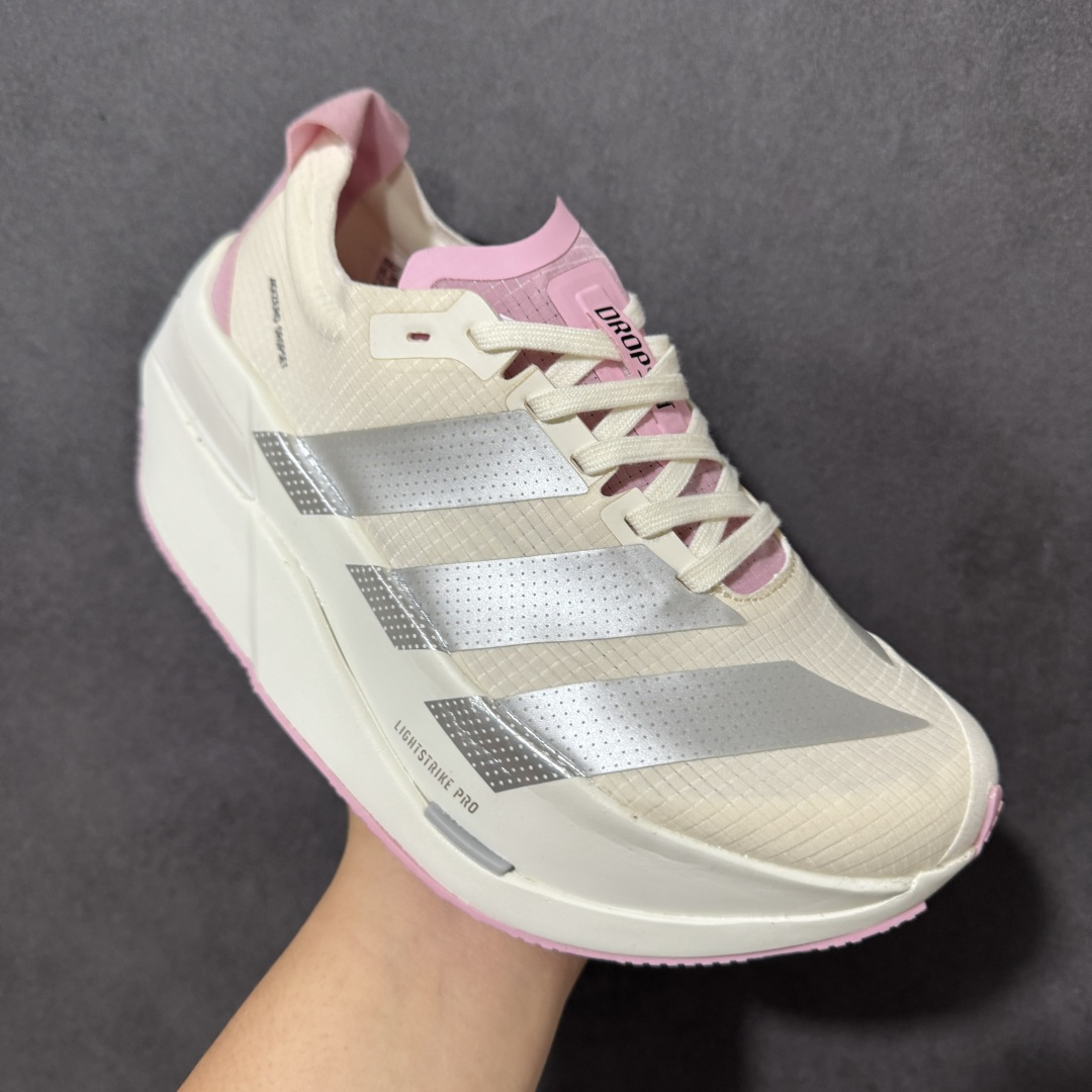 图片[3]-【公司级】Adidas Adizero Dropset Elite 阿迪达斯 舒适贴合 Hyrox 马拉松训练跑步鞋 整体采用前作的设计语言 并且对后者的细节进行升级 马拉松和长距离路跑的性能极限设计而生 货号：LA6227 尺码：36-40-选品中心