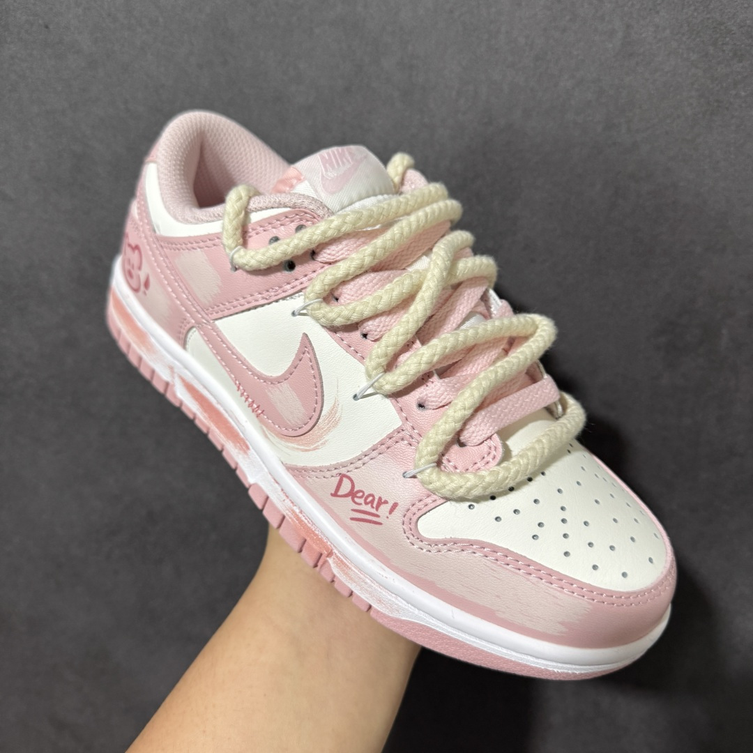 图片[3]-【YC版】Nike SB Dunk Low 绑带 低帮休闲板鞋 FB9109-125 粉色小熊  尺码：35.5 36 36.5 37.5 38 38.5 39 40 女鞋-选品中心