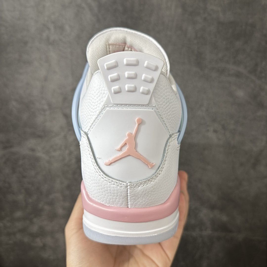 图片[4]-【DF版】Air Jordan 4 Retro Valentine\’s Day AJ4情人节 白绿粉 IB7068-100 原厂独立模具开发 纯正4代正确鞋型 原厂定制头层压纹皮料 原厂鞋楦打造市面最高工艺 内置原厂气垫 立体高频 四线中底拉帮 鞋垫背胶 网格大小 后置立体LOGO等可对比公司货 货号：IB7068 100 尺码：36 36.5 37.5 38 38.5 39 40 40.5 41 42 42.5 43-选品中心